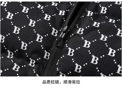 Autumn/Winter Fashion Trend Printed Large Size Coat Men's Casual Relaxed Comfortable High Quality Cotton-Padded Jacket