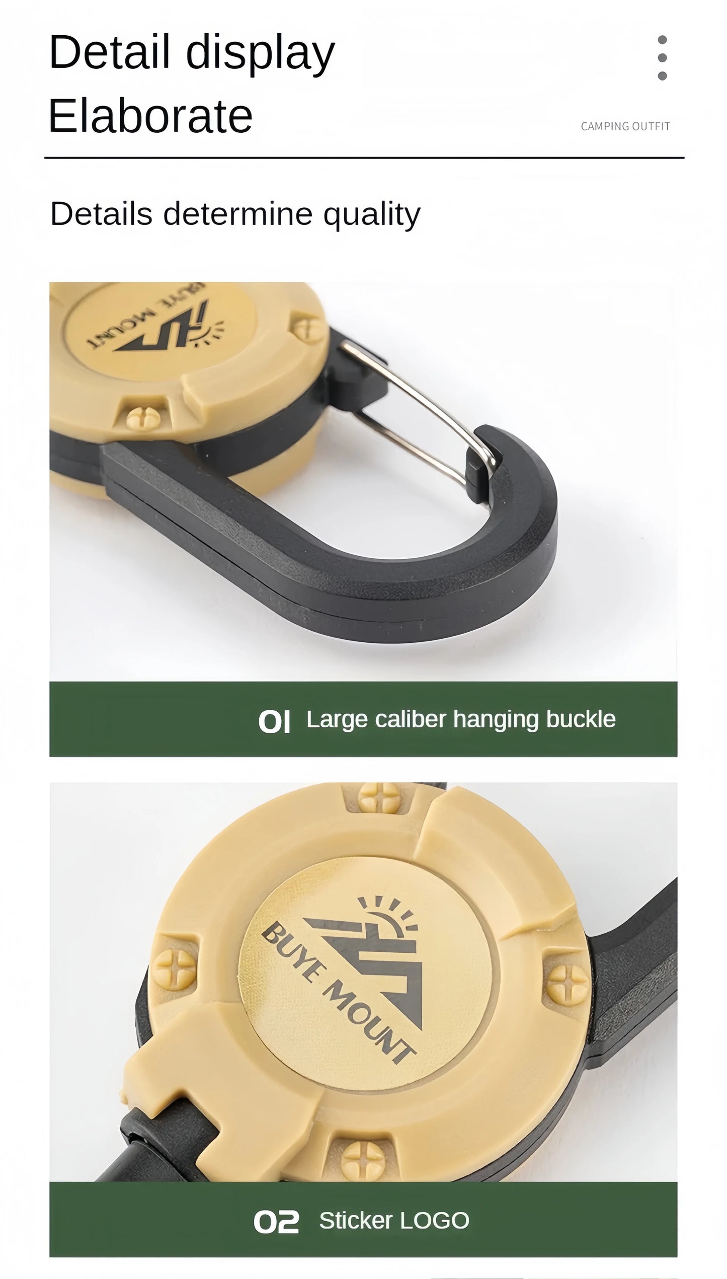 Portable Retractable Keychain with Steel Wire Rope,Outdoor Tactical Anti-Loss Buckle for Camping Gear & EDC Accessories