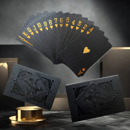 1PcsColor Black Gold Playing Card Game Card Group Waterproof Poker Suit Magic Dmagic Package Board Game Collection Entertainment