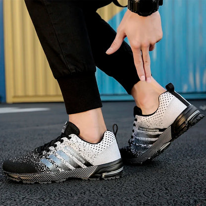 New men's women's flying mesh surface spring summer breathable casual sports shoes flat vulcanized couple running big size48