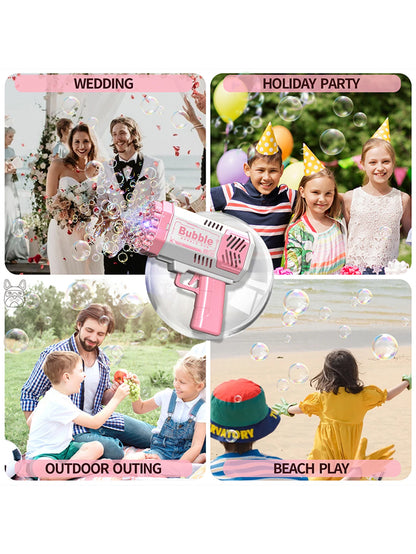 40 Hole CHILDREN'S Outdoor Toy Bubble Gun Electric Toy Blowing Bubbles (Without Bubble Water)
