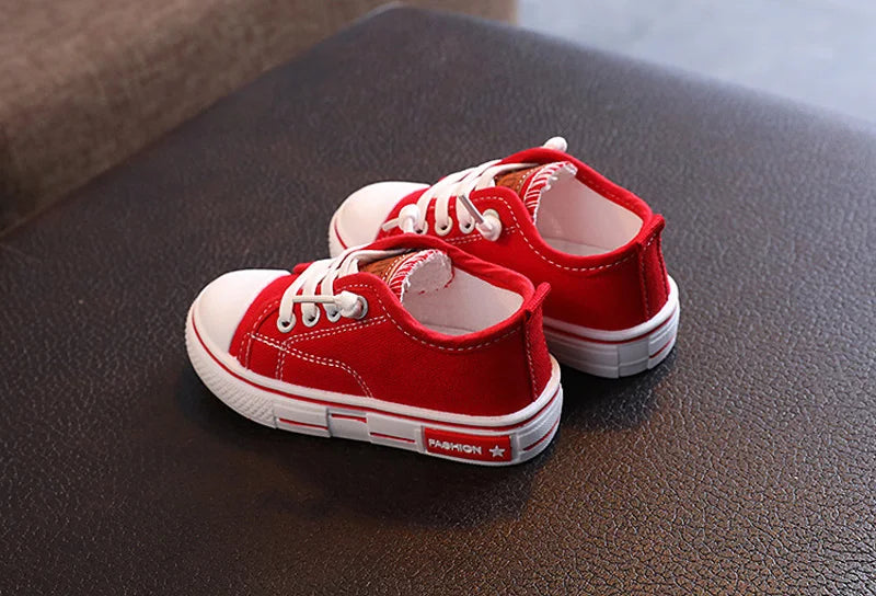 Kid Sneakers Summer Canvas Shoes For Children Fashion Anti-slip Baby Shoes Girls Boys Breathable Casual Shoes Slippers 21-32