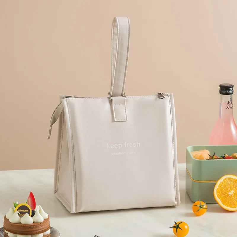 One-shoulder Bento Bag Student Lunch Box Bag Lunch Bag Office Worker Carrying Lunch Bag Thermal Insulation Bag