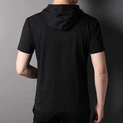 2023 Men Summer Trend Stand Collar Zipper Cardigan Shirts Solid Short Sleeve Comfortable Business Casual Top Ropa Hombre Camisas