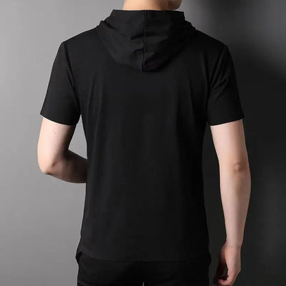 2023 Men Summer Trend Stand Collar Zipper Cardigan Shirts Solid Short Sleeve Comfortable Business Casual Top Ropa Hombre Camisas