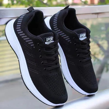 2025 Summer Unisex Mesh Casual Sneakers Outdoor Breathable Light Lace Up Casual Shoes for Men Flat Walking Training Sports Shoes