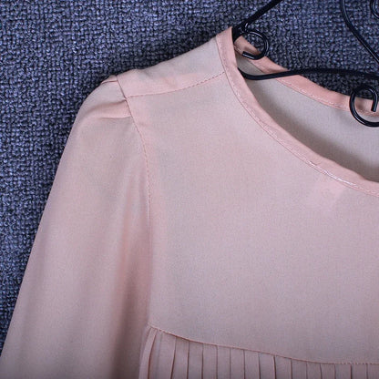 Women blouse long-sleeved V-neck elegant ladies chiffon shirt top fashion office work shirt Plus Size Blusas 5XL