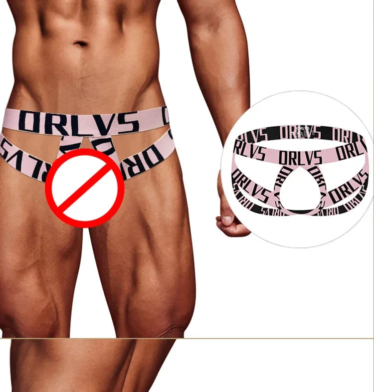 Men's panties thong letter belt double thong sports empty men's T-pants DZ13