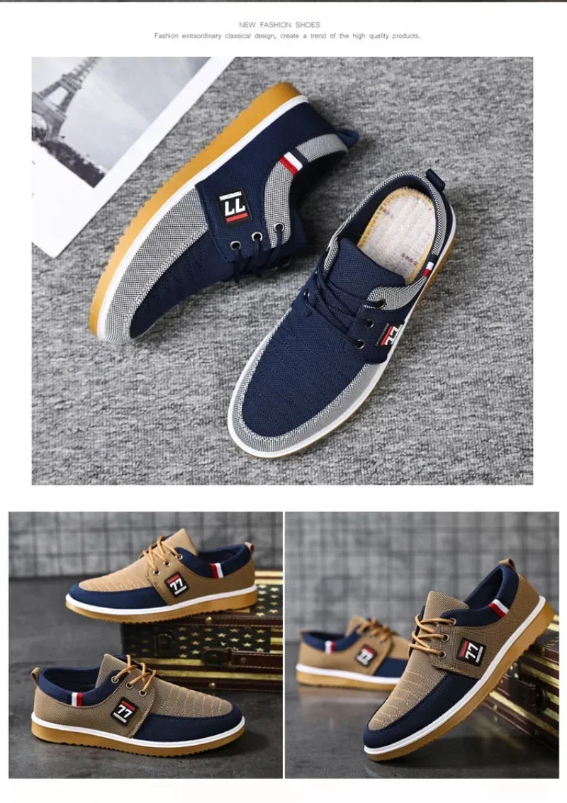 Men's Canvas Shoes, Soft Soled Driving Shoes, Men's Sports Shoes, Lightweight and Casual Men's Vulcanized Shoes, Large Size 47