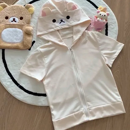 Y2k Harajuku Streetwear Hoodies Women Japanese Style Kawaii Sweet Cute Cartoon Print Zipper Sweatshirt Soft Girl 2026 Jacket