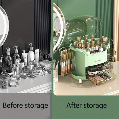 Cosmetic storage mask desktop organizer makeup box dustproof large capacity multifunctional household cosmetic storage box