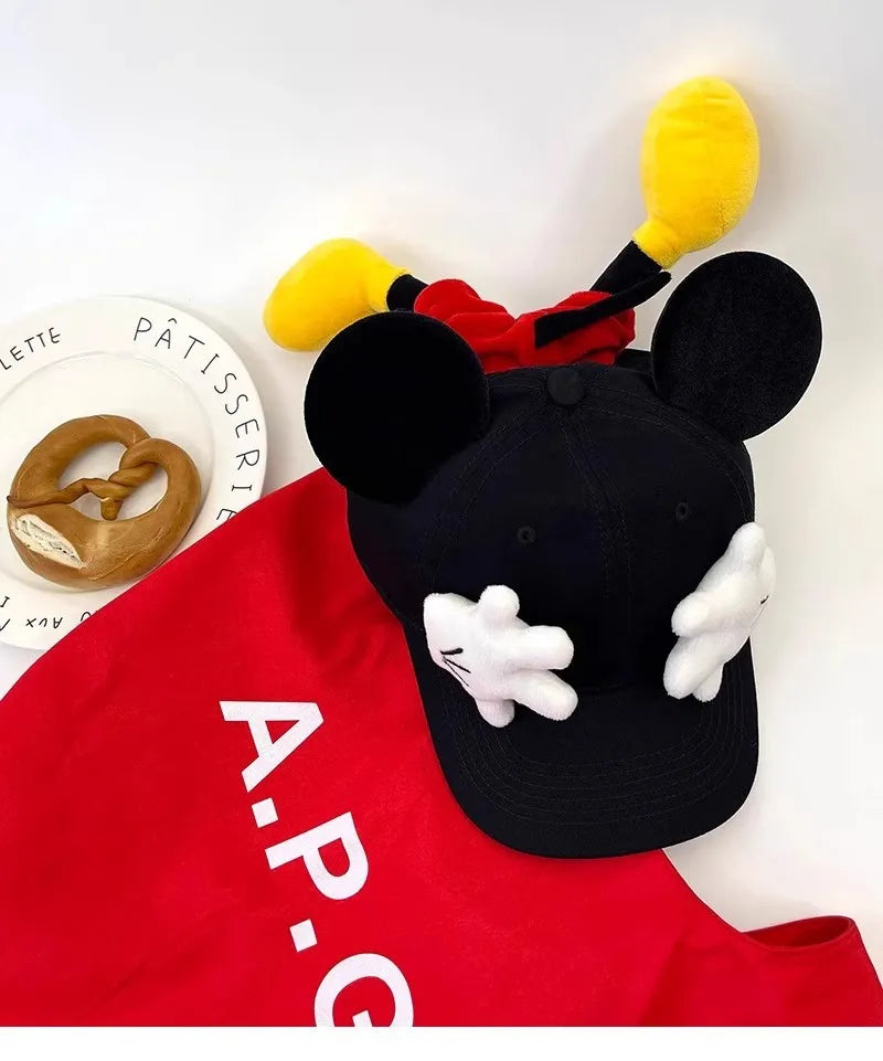 Mickey Baseball Cap Cartoon Design Parody Mickey Cute Creative Big Ear Design Duck Tongue Hat Fashionable And Versatile Cap Toys