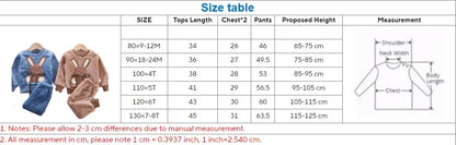 Baby Girl Clothes Autumn Winter Velvet 2Pcs Sets For Children Keep Warm Loungewear Toddler Cartoon Rabbit Sleepwear Boy Suit