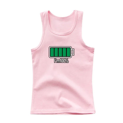 Boys Sleeveless Vest Kids Letter Print Summer 2025 Casual Tank Top Teenagers Singlet Children Camisoles Clothing