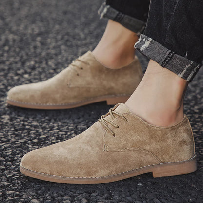 Luxury Men Derby Shoes High Quality Suede Leather Shoes for Men Business Casual Shoes Lace-Up Men Party Wedding Shoes Large Size