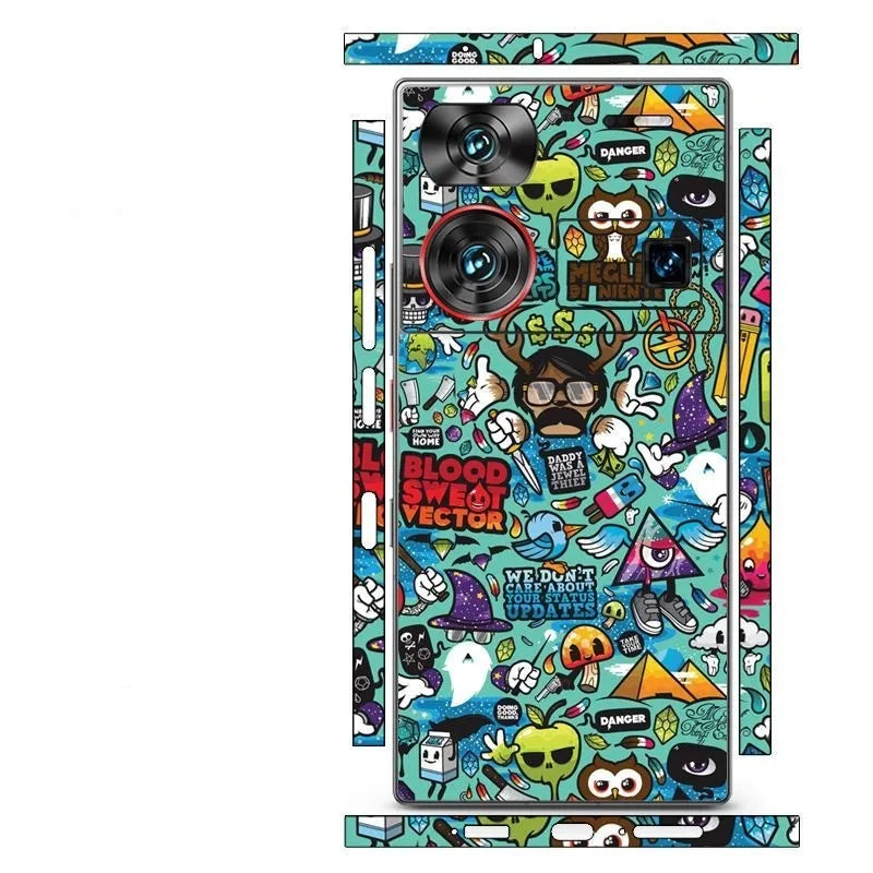 3M Colorful Sticker for Nubia Z50 Ultra 5G Back Screen Protector Hing Side Skin Protective Film Z60 ultra