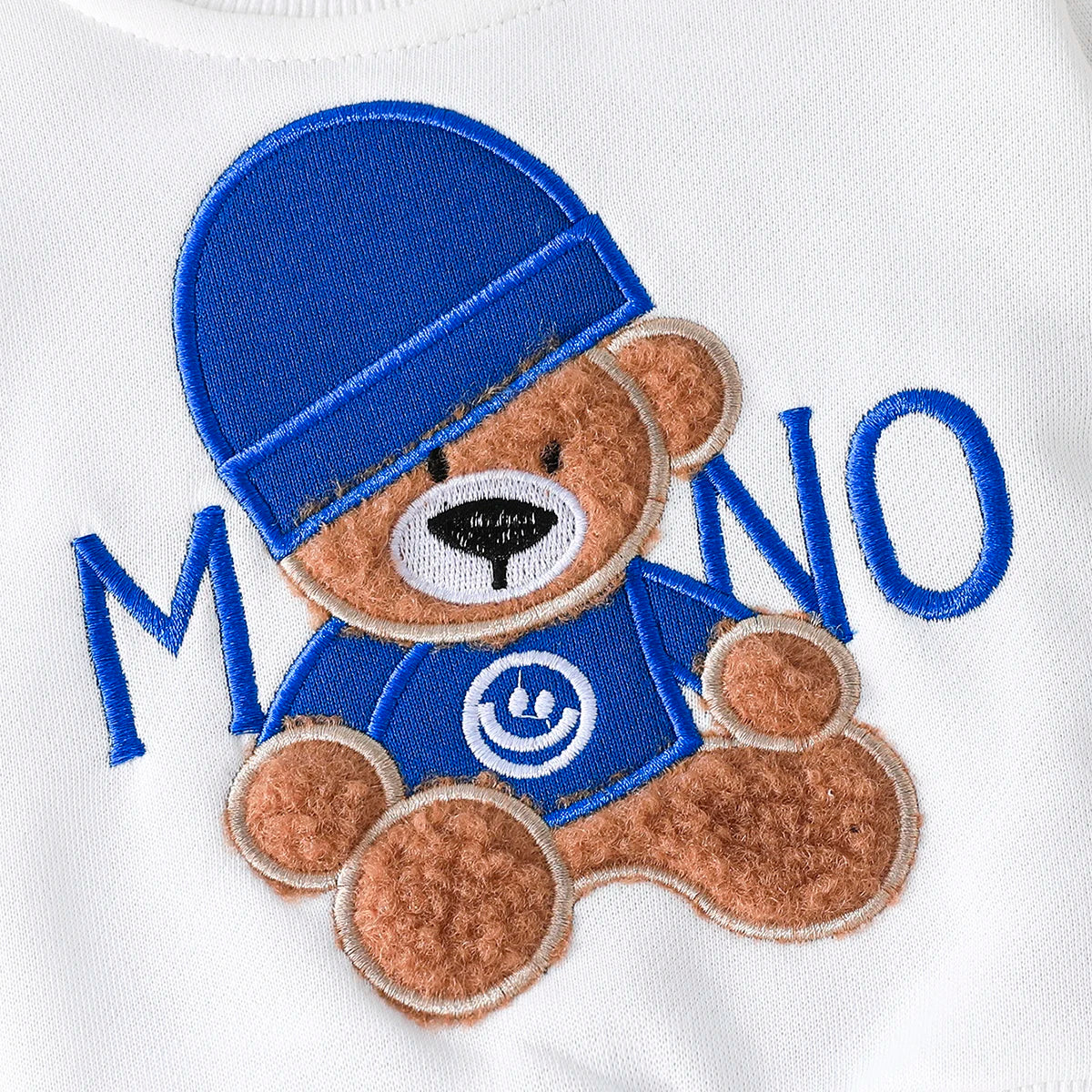 Terno For Kid 3-24Months Casual Cartoon Bear Long Sleeve tee and Navy Pants Outfit Toddler Infant Clothing Set Kids Wear