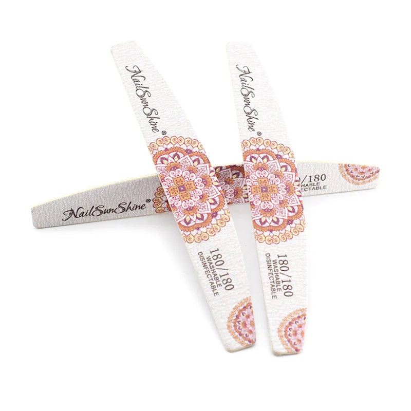 3/5pcs Lot New Nail File Flower Printed Nail Buffer Colorful Lime A Ongle 80/100/150/180/240 Professional Manicure Tools Uñas