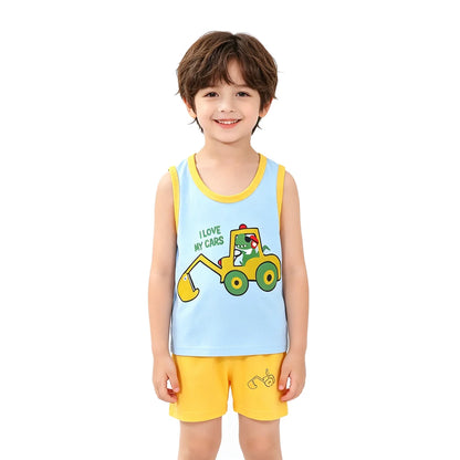 Fashion Kids Clothes Boys Girls Sets Top Shorts 2PCS 100% Cotton Soft Summer Children Baby Cloths T-shirt Shorts Toddler Suit