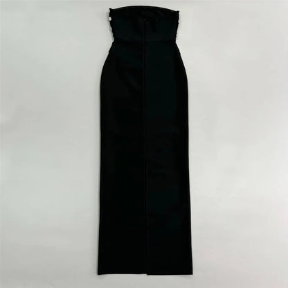 Women New Arrival Sexy Strapless Beading Bandage Dress Bodycon Clothes Club Party Evening Elegant Dresses