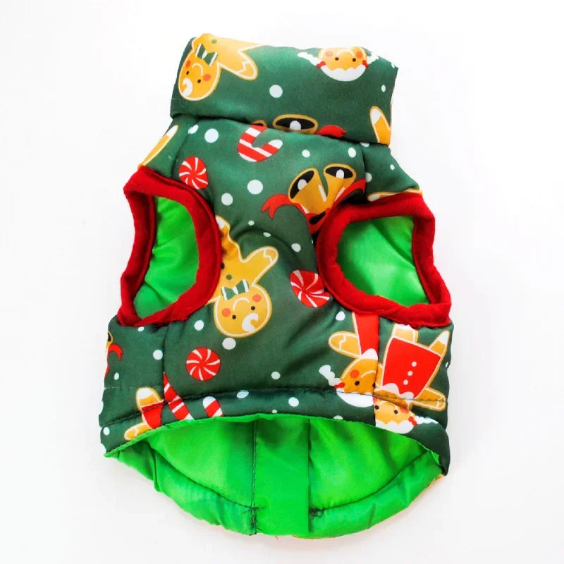 Pet Clothes Puppy Outfit Vest Warm Dog Clothes for Small Dogs Winter Windproof Pets Dog Jacket Christmas Coat Ropa Perro