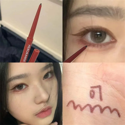 12 Colors Eyeliner Pencil Smooth Wine Red Soft High Pigment Eye Liner Pen Waterproof Matte Aegyosal Lying Silkworm Eyes Makeup