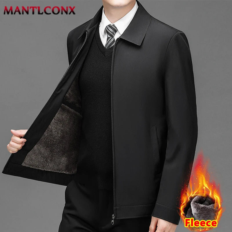 Winter Solid Color Men's Blazers Jacket Thicken Warm Parkas Men's Winter Coat Casual Business Jacket Male Office Dress Coat 3XL