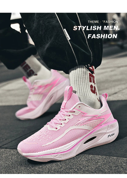 Marathon Sneakers Men Running Shoes Anti-slip Comfortable Racing Carbon Board Training Mesh Tennis Shoes Casual for Women 2026