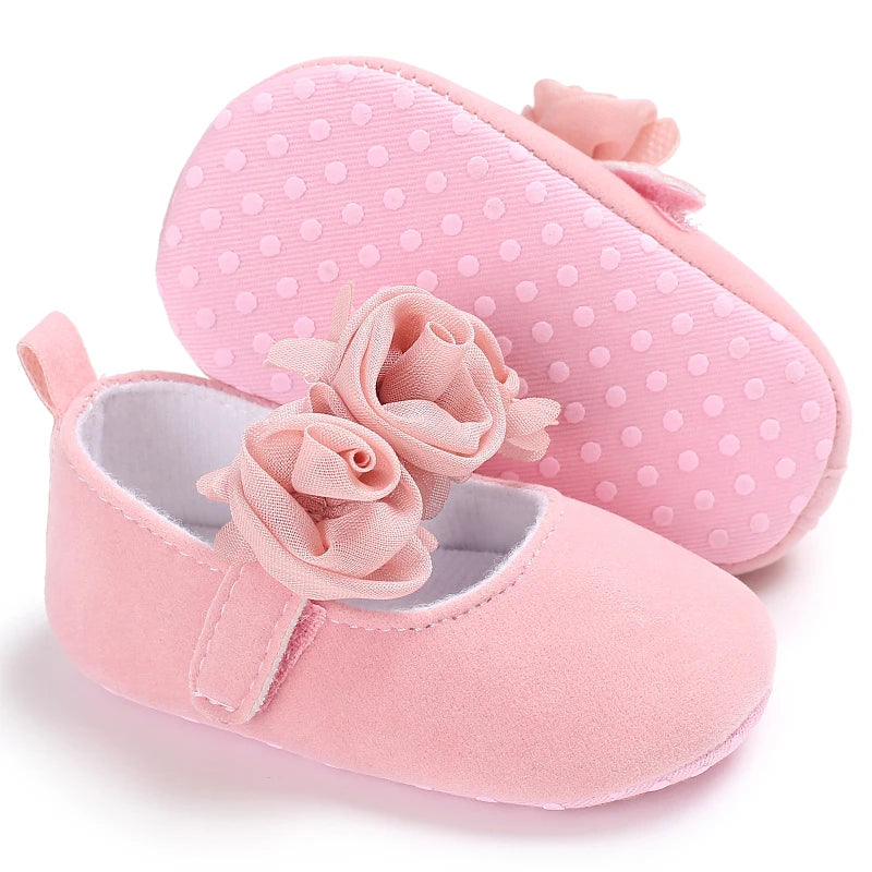 Cute Girl 0-18M Baby Shoes Pink Theme Bow Princess Shoes Spring and Autumn Soft Sole Lightweight Garden Shoes Casual Shoes