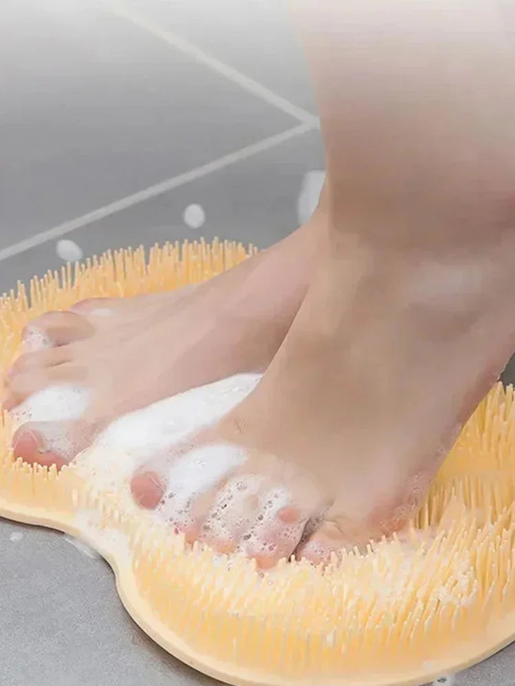 Back Massage Brush Silicone Foot Wash Body Cleaning Bathing Tool Exfoliating Shower Massage Scraper Bathroom Non Slip Bath Mat