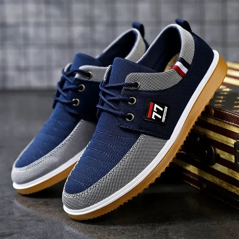 Men's Canvas Shoes, Soft Soled Driving Shoes, Men's Sports Shoes, Lightweight and Casual Men's Vulcanized Shoes, Large Size 47