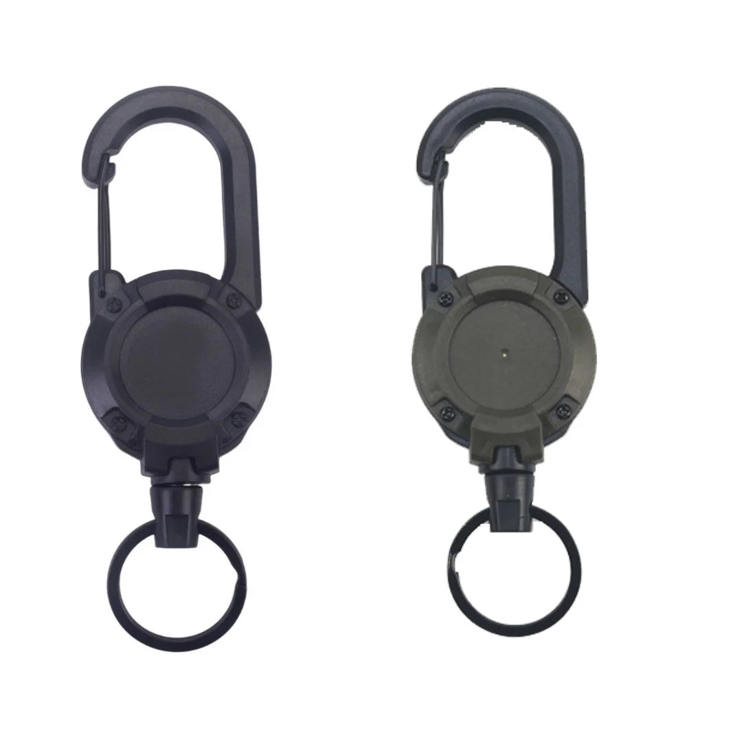 Anti Lost Sporty Retractable Elastic Keychain Automatic Retractable Wire Rope Antitheft Easy-to-pull Buckle Rope Key Ring
