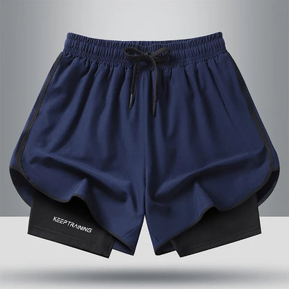 Men's Quick Dry Running Shorts with Drawstring and Zip Pockets - Ideal for Athletic Workouts and Gym Sessions
