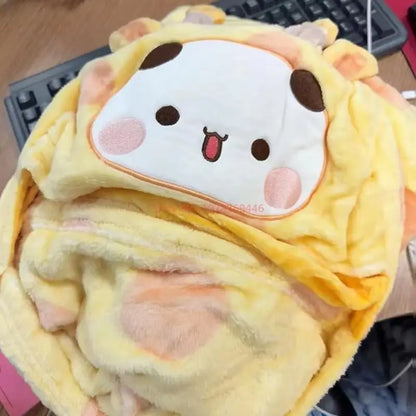 Official Original Bubu And Dudu Blanket Shawl Blanket - Panda Bubu And Yier Blanket Office, And Travel, Perfect Gift For Fans