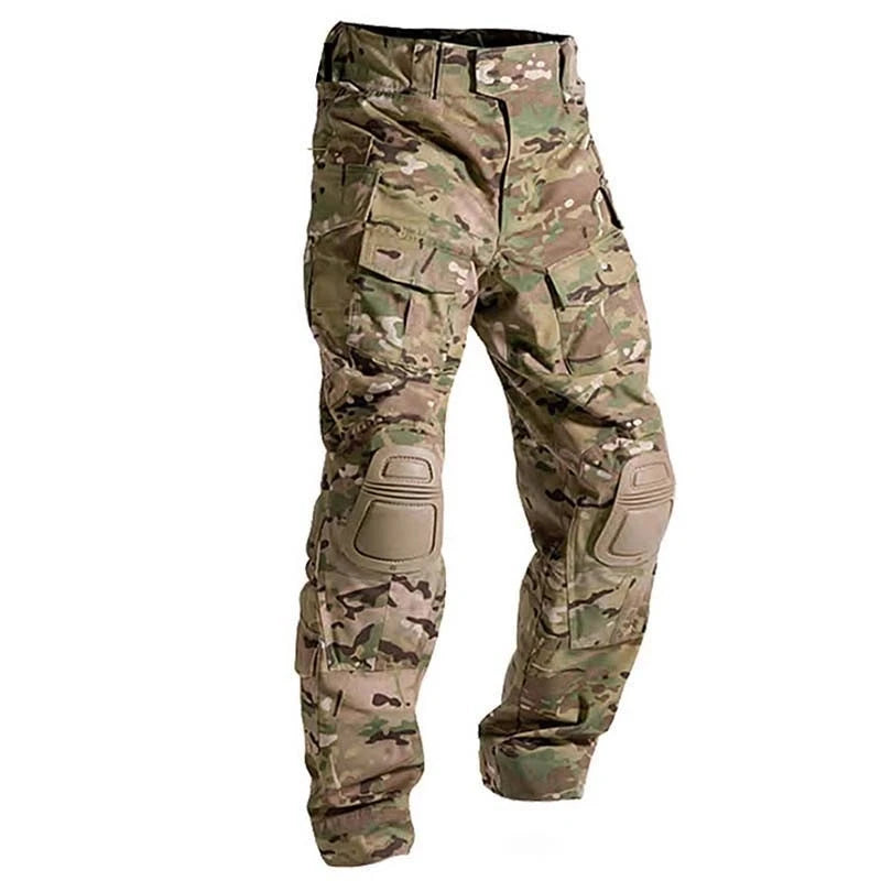 Men Tactical Suits Outdoor Paintball Clothing Uniform Shooting Combat Camouflage Shirts Cargo Knee Pads Pants