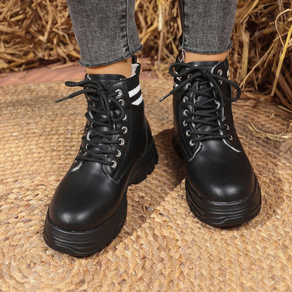 Women's snow boots, new fashionable single boots, short tube plus velvet thick sole, versatile casual cotton boots