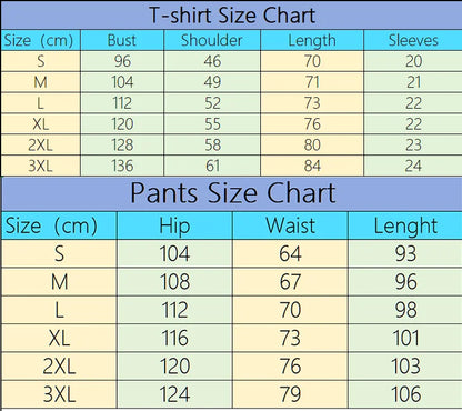 Male Spring Summer Home Outdoor Comfort Tees Set Black Letter Print Mens Tracksuit T-shirt + Pants Urban Causal Sports Outfit
