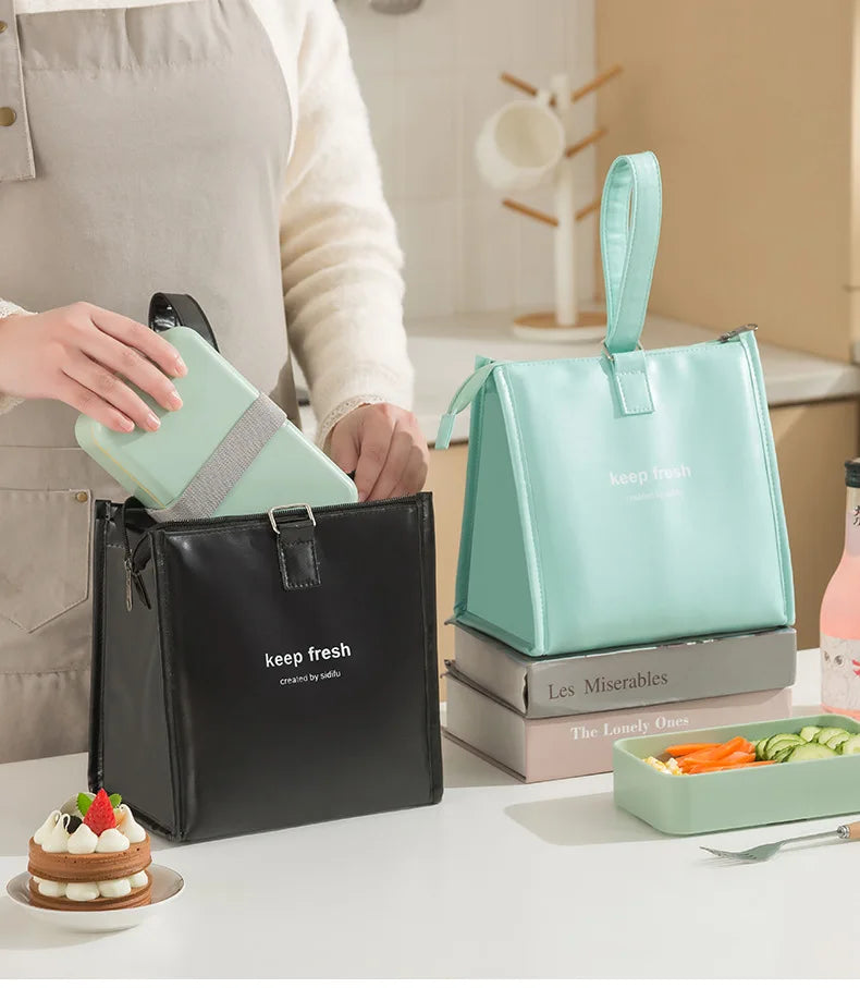 One-shoulder Bento Bag Student Lunch Box Bag Lunch Bag Office Worker Carrying Lunch Bag Thermal Insulation Bag