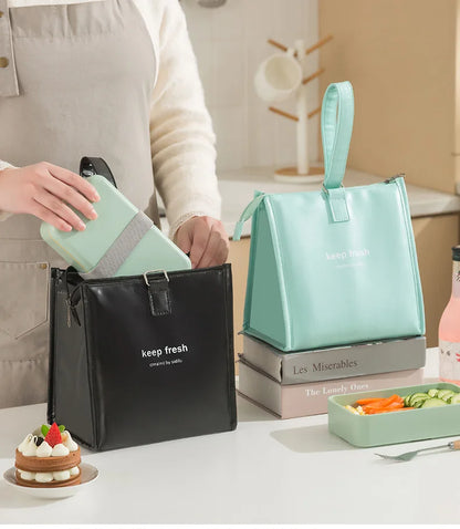 One-shoulder Bento Bag Student Lunch Box Bag Lunch Bag Office Worker Carrying Lunch Bag Thermal Insulation Bag