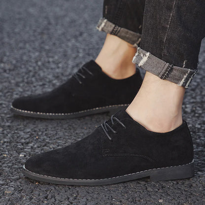 Luxury Men Derby Shoes High Quality Suede Leather Shoes for Men Business Casual Shoes Lace-Up Men Party Wedding Shoes Large Size