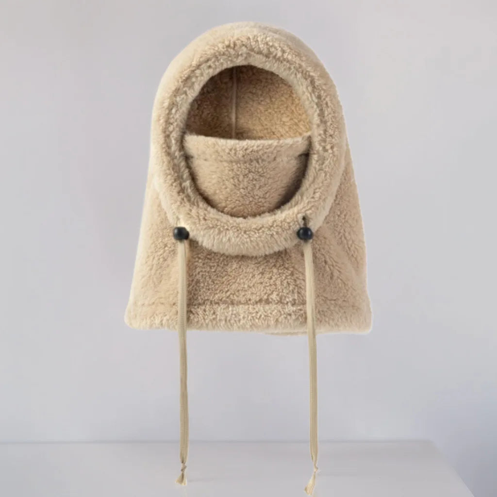 New warm children's ear and neck protection one-piece cap, thickened winter skiing and cycling face mask, windproof head cover