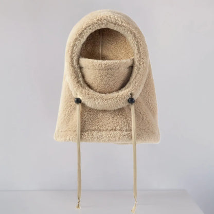 New warm children's ear and neck protection one-piece cap, thickened winter skiing and cycling face mask, windproof head cover