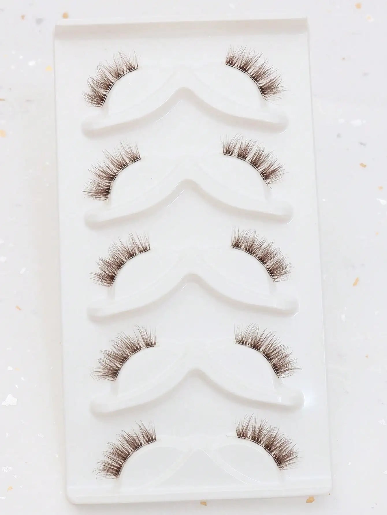 Christmas new 5 Pairs Brown Lashes 3D Mink  Natural Long False Eyelashes Dramatic Volume Fake Lashes Makeup Eyelash Extension