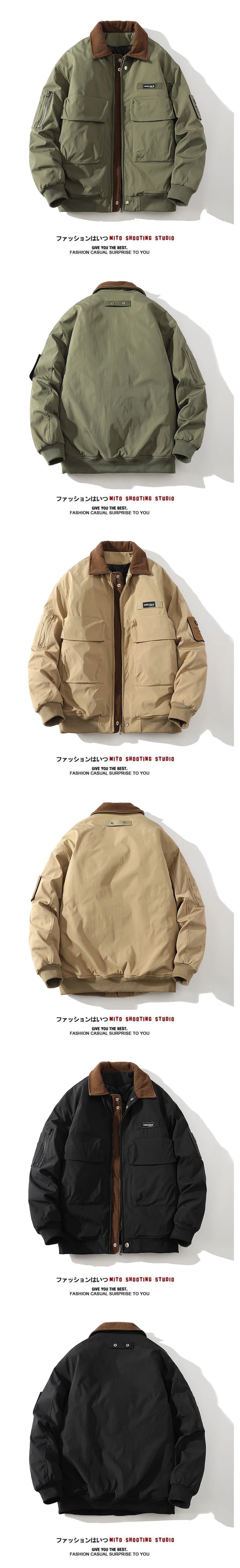 New Men Winter Jackets Thick Warm Coat 2026 Mens Streetwear Hip Hop Short Parkas Korean Black Clothes Puffer Windbreaker