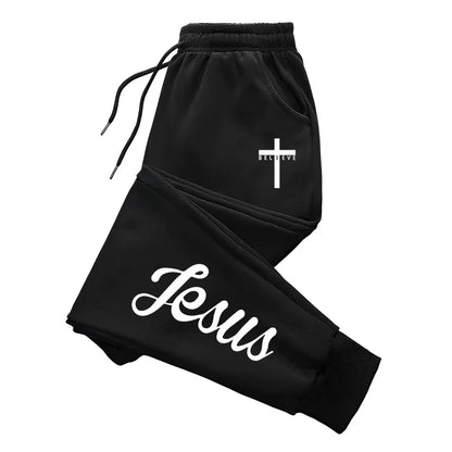 Jesus Christ Style Hoodies and Sweatpants Autumn Winter Daily Casual Sporty Jogging Suit Cross Tracksuit High Quality Men's Set