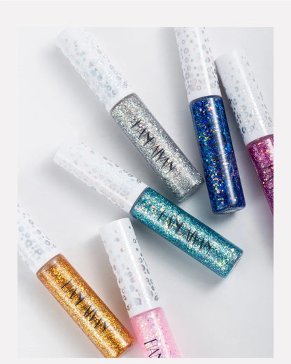 12 Color Liquid Glitter Eyeliner Pearl Shimmer Fashion Sequin Gel Waterproof Lasting Quick Dry Blue Silver Eyeliner Party Makeup