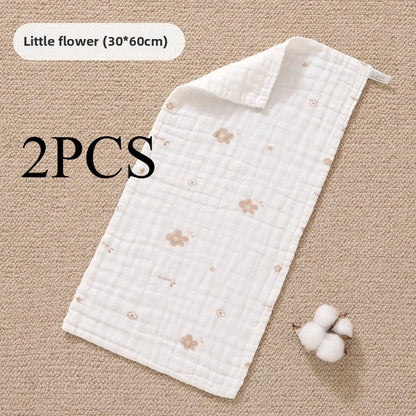 2PCS.Newborn 100% Cotton Gauze Burp Cloths—Ultra-Soft Baby Washcloths.Breathable,skin-friendly, super absorbent&easy to clean.