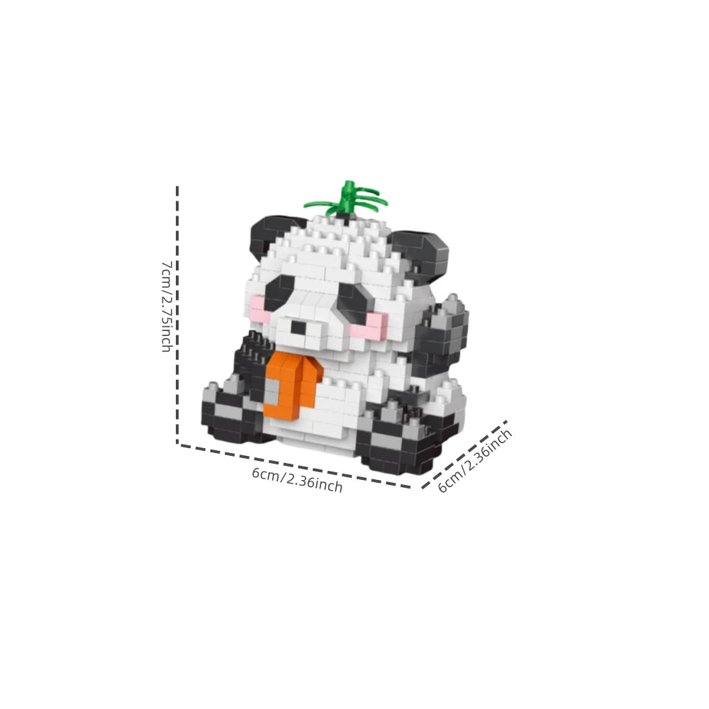 Adorable Panda-Shaped Building Blocks Toy Set: Ideal Desktop Decoration, Holiday Gift, Panda Lover's Delight, Joy for Children