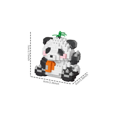 Adorable Panda-Shaped Building Blocks Toy Set: Ideal Desktop Decoration, Holiday Gift, Panda Lover's Delight, Joy for Children