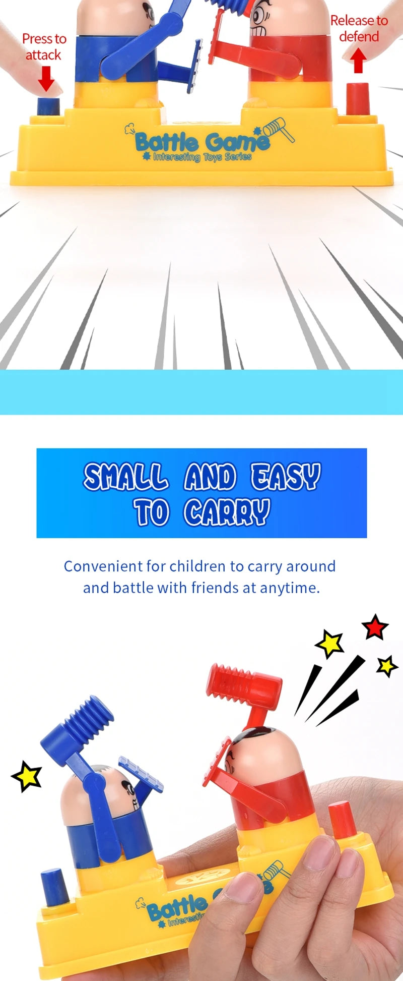Children's Prank Decompression Funny Toys Two-person Head Fidgeting Game Parent-child Interactive Board Game Children Toy